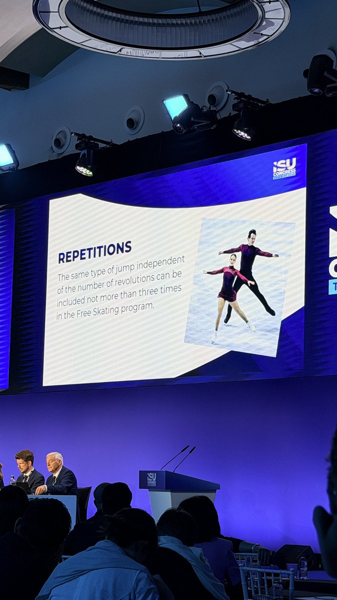 rockerskating's tweet photo. Singles changes in rules in the next season
+ Max 6 jumping passes in the FS
+ Intro of the choreo spin
+ Euler is not considered a listed jump, can be part of jump sequence
https://t.co/IaoexnHIuI #ISUCongress26 https://t.co/REmQ55EmFT