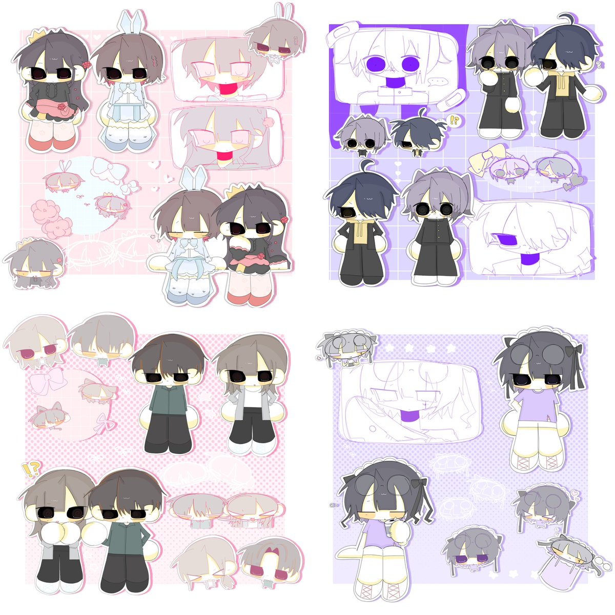 3san_q's tweet photo. 譲➡️背景ありSD(1枚目)詰め込み(2枚目)
求➡️夢絵(等身デフォ問わず)
納期➡️即日~1週間
♡巡回します、よろしくお願いします！
 #描き合い募集  #夢絵描き合い募集 https://t.co/IUVp8X2VWE