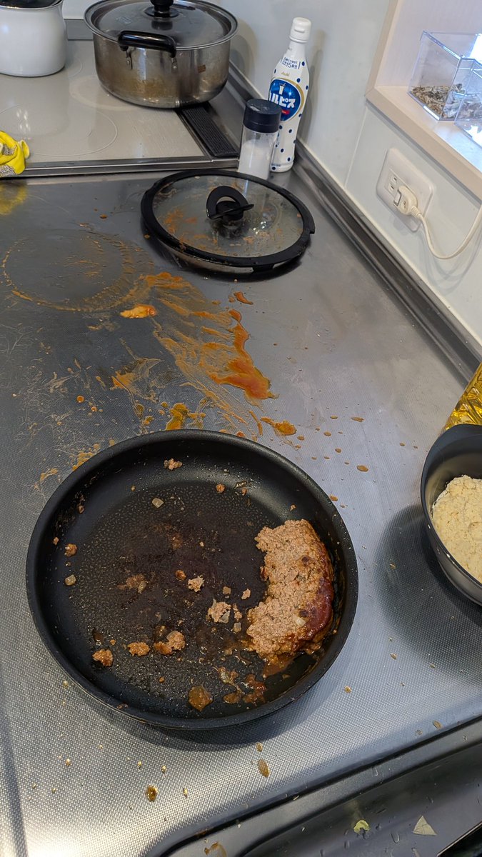 harukiragorlden's tweet photo. 【大事件】2kgの煮込みハンバーグを味見しました。美味しかったそうです。犯人はお腹いっぱいだそうです。尚、犯人の体調は今のところ問題ありません。 https://t.co/OQuRZrsM5H