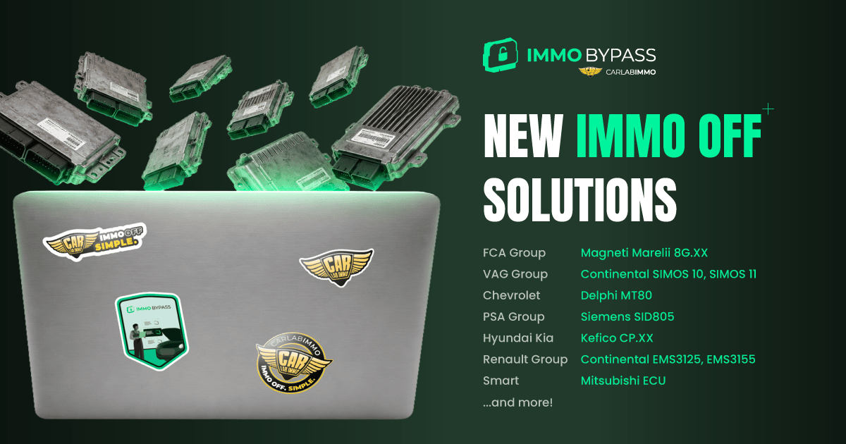 CarLabImmo's tweet photo. 🚀New IMMO OFF solutions just dropped! Now available in Immo Bypass

👉 More details in the article: https://t.co/put68s1vD4
🛒 Get Immo Bypass and unlock access to all available solutions and future updates: https://t.co/4z00nUpxdz https://t.co/KzlFtNLny0
