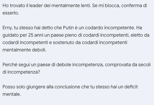 SamRomkuFlynn's tweet photo. Posso solo giungere alla conclusione che tu stesso hai un deficit mentale.

Se mi blocca, conferma di esserlo. https://t.co/dEXJCVtEIo