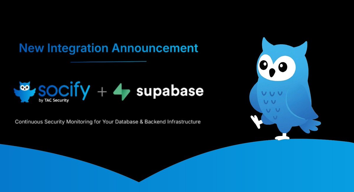 socifybytac's tweet photo. Socify x Supabase is live.

Secure your backend with continuous monitoring across database, auth, and storage

Detect risks in real time and stay audit ready without slowing down development

No manual checks. No blind spots. Just continuous security

Don’t Stress SOC 2. Socify It.

#Socify #TACSecurity #BackendSecurity #SOC2 #CyberSecurity #Supabase #B2BSaaS
