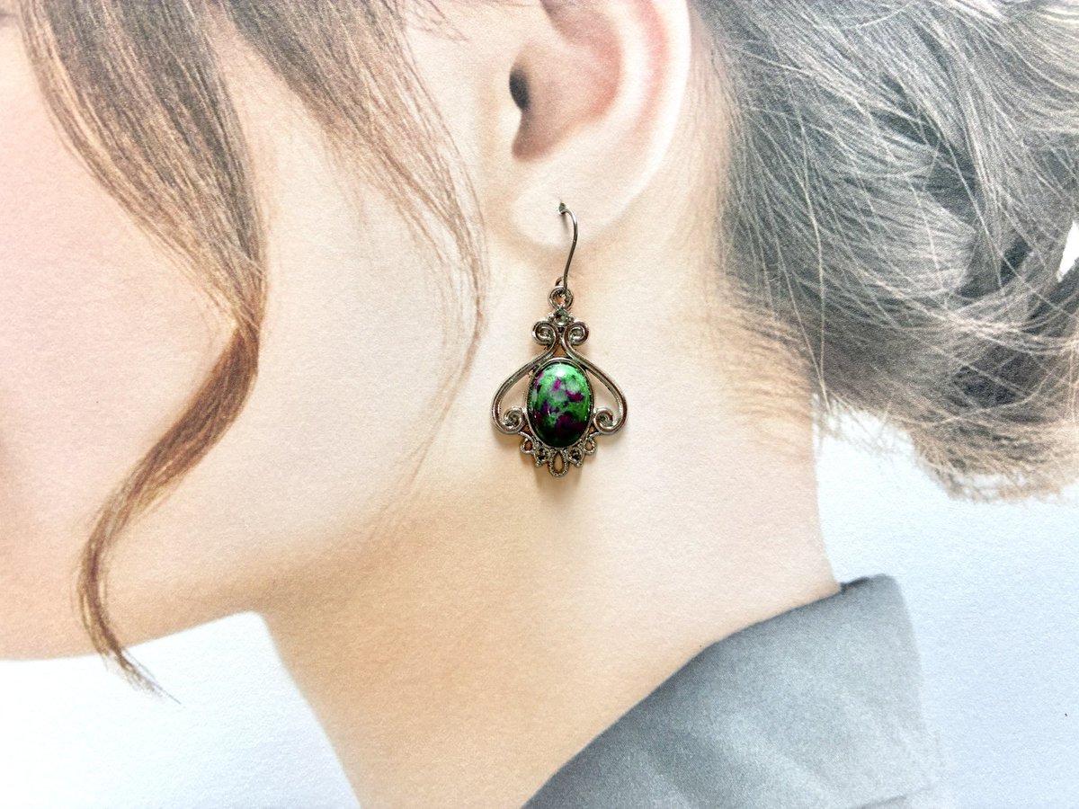 天然（無加工）ルビーピアス　イヤリングに変更可能☺︎ 1点作品☺︎