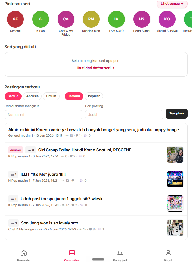 pika_pika_chuc's tweet photo. 💬 Community Ranking Reward

Active users in the K-PICK community can win rewards every 2 weeks.

Post.
Comment.
React.
Talk with other K-content fans.

Rank 1: Rp30k
Rank 2–3: Rp20k
Rank 4–40: Rp10k

#KPick #KContent #kdrama #netflixkorea https://t.co/xkCdIp3JbF