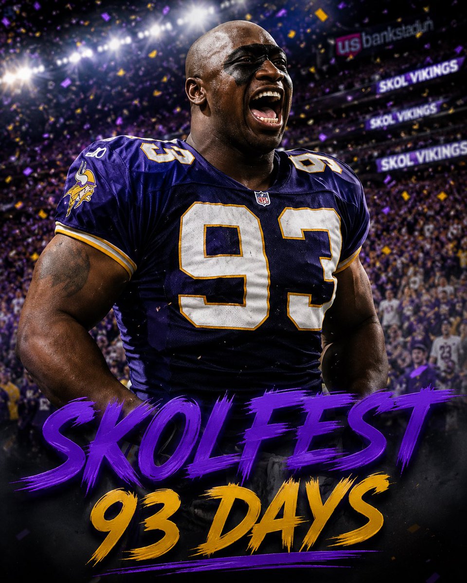 SKOLfestMN's tweet photo. We are officially 93 Days away!! #SkolFest #Skol https://t.co/ruoMfiHYja