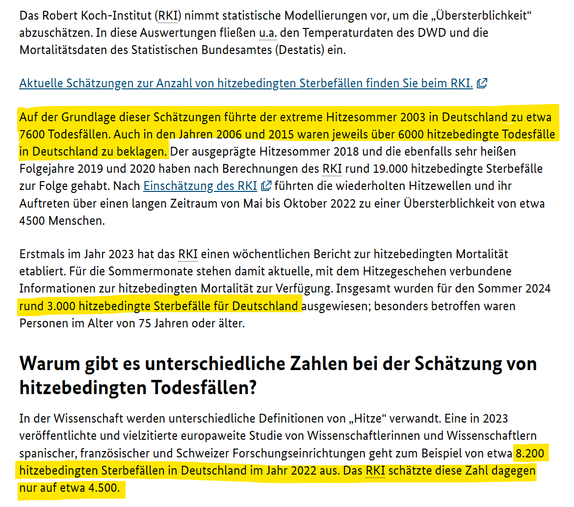 Leseerlaubnis's tweet photo. Wenn nun der Sommer beginnt, möchte ich daran erinnern, dass seit über 2 Jahrzehnten pro Jahr mehr Menschen an Hitze sterben als an der Summe aller jährlichen Verkehrsunfälle. 

Den allermeisten Menschen ist das nicht bewusst. 

Betroffen sind u.a. Handwerker, Sportler, Kinder, Ältere.