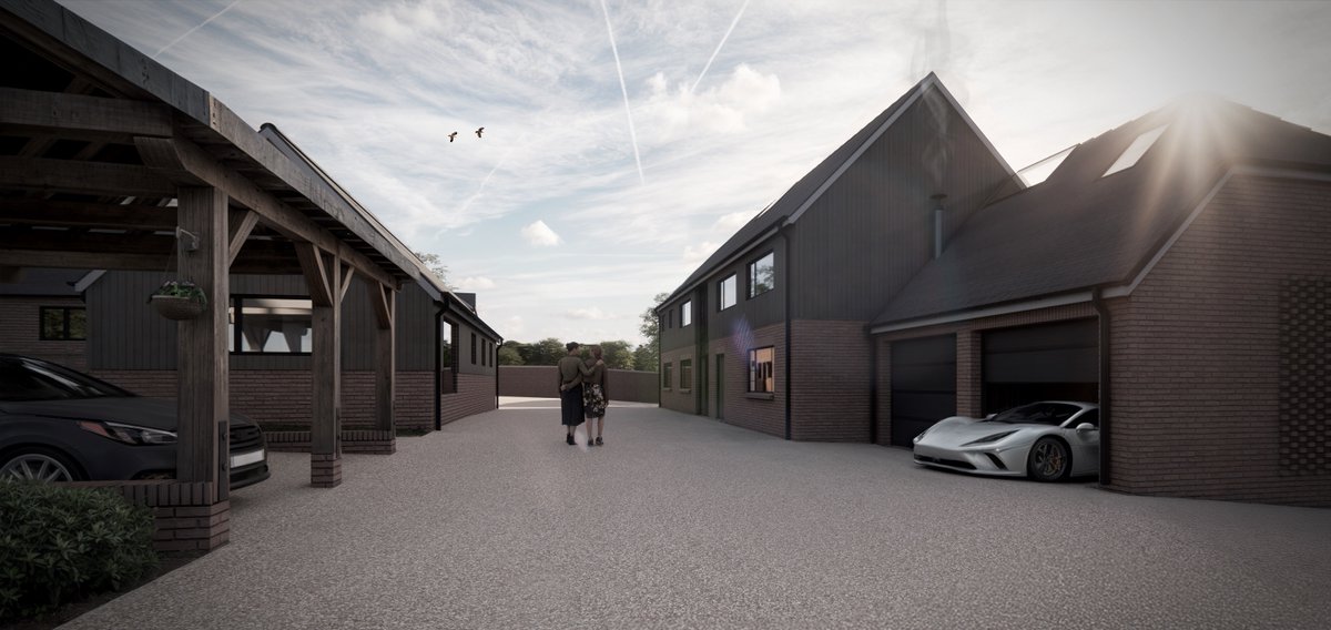 HSSP_Architects's tweet photo. Planning application for 6 striking new dwellings that are a mix of barn conversions, extensions and new builds designed by @HSSP_Architects.
These sustainable homes offer a range of large family homes to smaller dwellings.
#architecture
#planning
#barnconversion https://t.co/DVhmWsSOKT