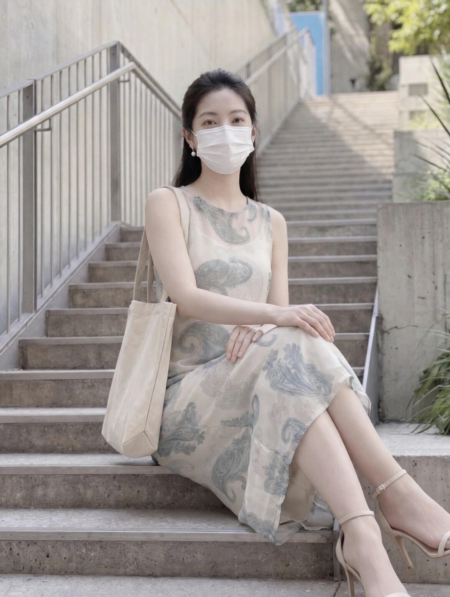CadarBea's tweet photo. 夏天到了，少妇也想被好好宠爱～
换上这件轻薄的奶油绿印花裙，风一吹就若隐若现的心动。大龄姐姐的温柔和欲，都藏在这件衣服里了。
你来猜，面具下面藏着怎样的眼神？#少妇穿搭 #人妻日常 #大龄姐姐 #夏日��意 #轻熟风 #欲盖弥彰 https://t.co/rcPqNjcBZK