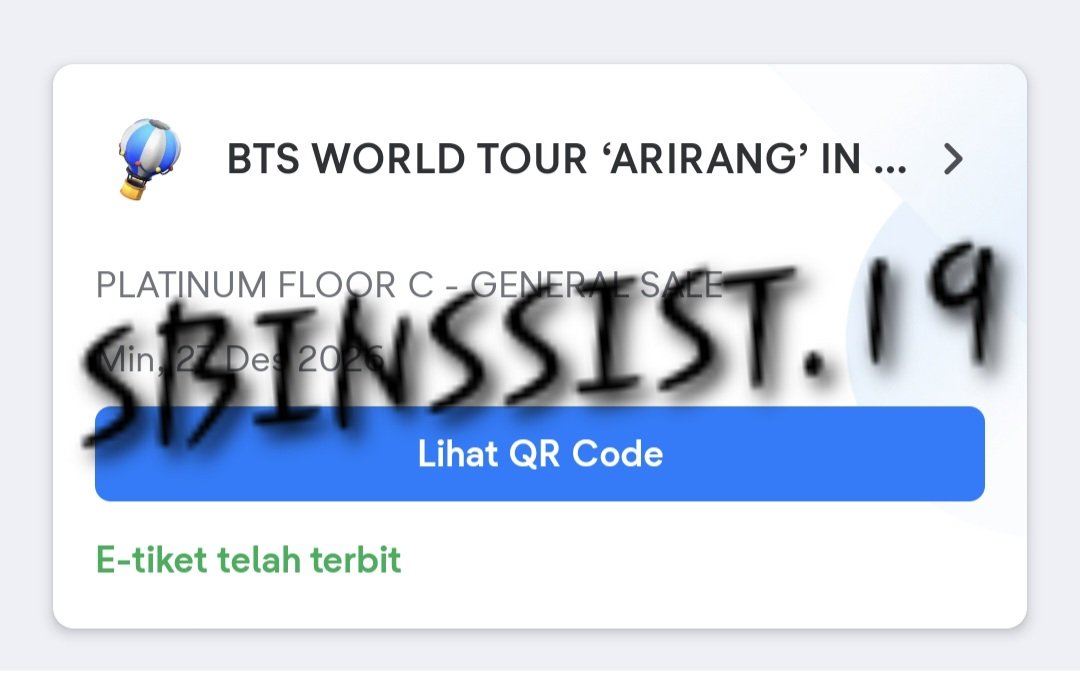 sbinssist19's tweet photo. Hari ini secured 2 tix buat cust aku, 2 tix lainnya blm bisa secured.. semoga amy lain yg blm bisa secured, tetep bisa dapet juga dengan harga yg masih masuk akal.. semangatt my💜💜 https://t.co/TSWFSGNvsy