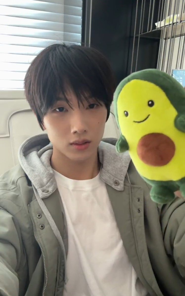 jwidaese's tweet photo. the avocado doll jisung bought at the qatar airport 🥑 https://t.co/W7oN2RFqMK