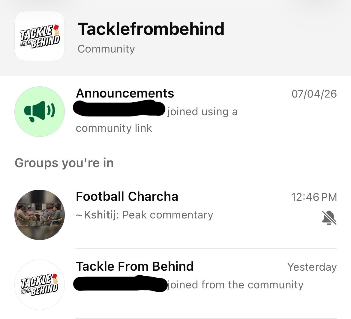 Tackle From Behind tweet media