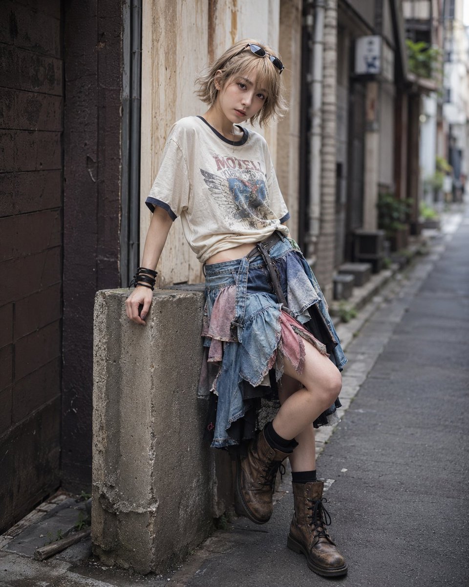Urban Street Fashion Japanese Portrait