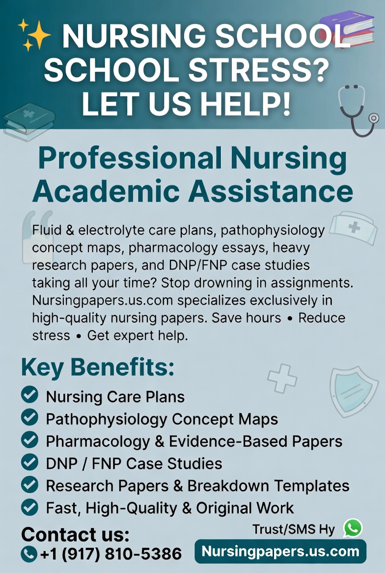 papers_nur18204's tweet photo. Stuck on Your Nursing Assignments or Complex Case Studies?
If you are drowning in nursing school assignments, heavy research papers, or complex DNP/FNP case studies, do yourself a huge favor and check out https://t.co/4c7CXmfSSc
#Nursing #NCLEXPrep #NursingSchool #MedEd https://t.co/LcfaCeKr9s