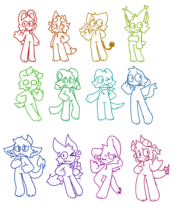 BuniiCabbit's tweet photo. Do you like my funky lil guys? 

#oc #art https://t.co/My3XiDjTlg