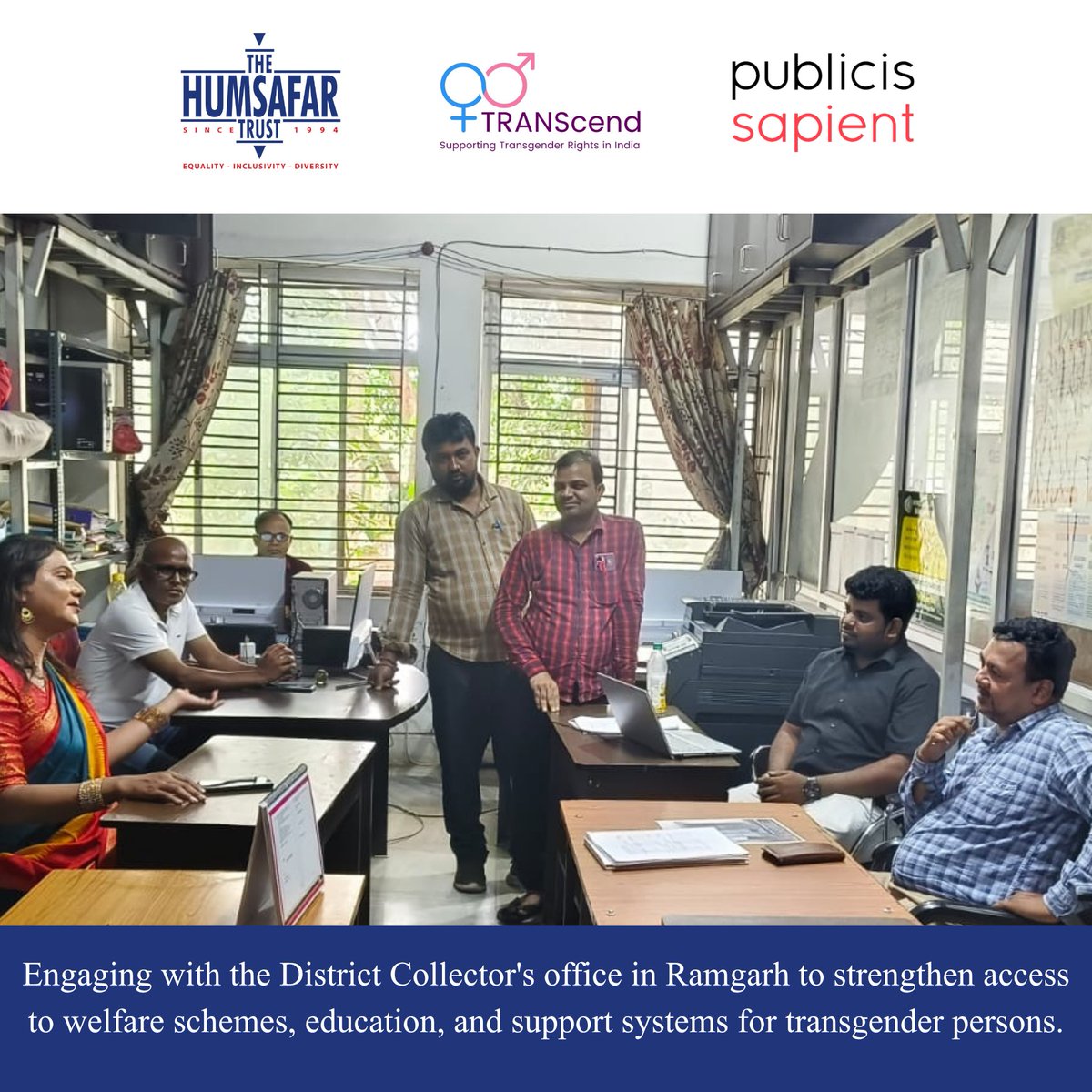 HumsafarTrust's tweet photo. The Humsafar Trust, under the initiative TRANScend and in collaboration with Uthhaan Foundation, engaged with the District Collector's office in Ramgarh, Jharkhand. @PublicisSapient https://t.co/FgCE6SqpOS