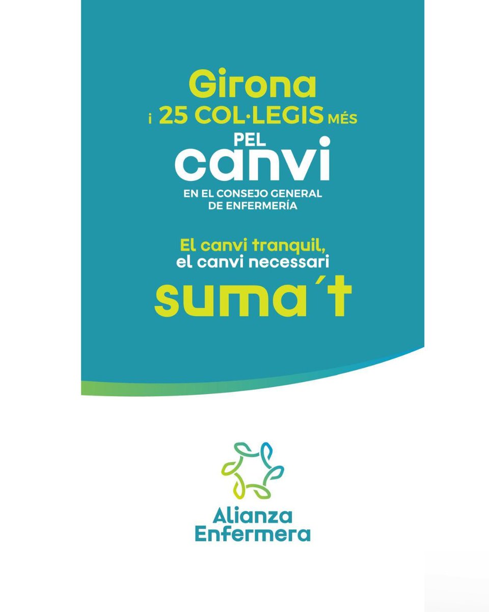COIGIrona's tweet photo. El canvi tranquil, el canvi necessari.

El COIGI forma part de #AlianzaEnfermera , una candidatura que aposta per una nova etapa al Consell General d’Infermeria basada en la transparència, la participació i la proximitat. https://t.co/VLwyvPTXbG