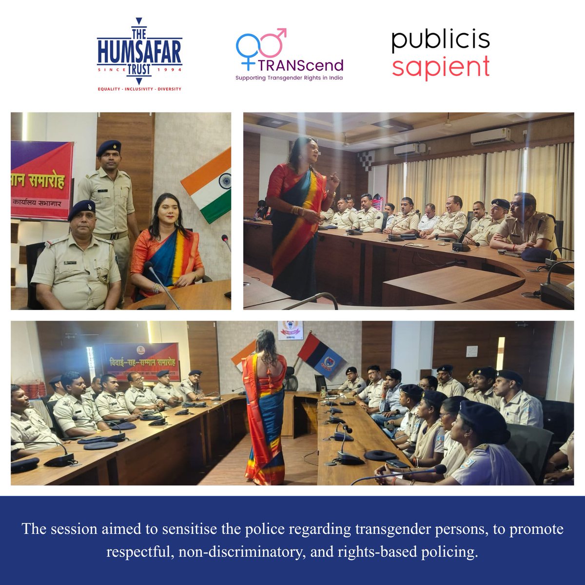 HumsafarTrust's tweet photo. The Humsafar Trust, under the TRANScend initiative and supported by the CSR initiative of @PublicisSapient, in collaboration with Uthhaan Foundation, conducted a sensitisation session with Jharkhand Police officials in Ramgarh. https://t.co/aFaps270Im