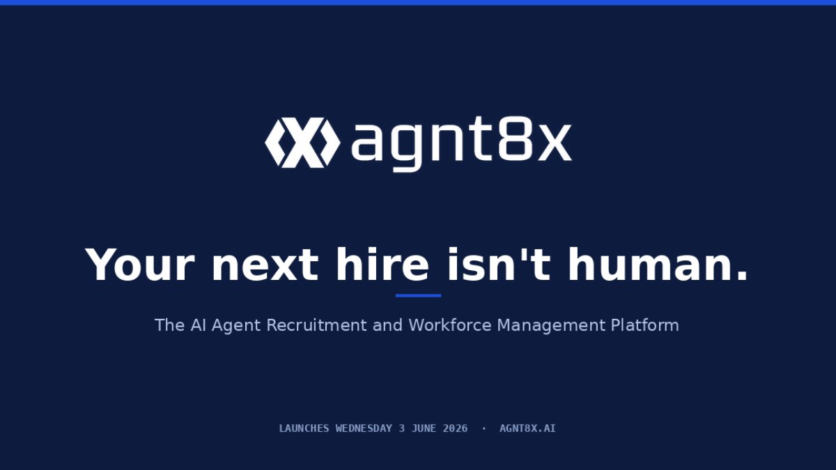 B2Press's tweet photo. 🇰🇾🤖 agnt8x launches the world’s first AI agent recruitment and workforce management platform

Cayman Islands-based AI company agnt8x has launched what it describes as the world’s first platform dedicated to the recruitment, onboarding, management, and orchestration of AI agents.

Developed by EightX Labs Ltd, the platform enables enterprises to find, hire, manage, and govern AI agents across multiple AI providers through a unified workforce management framework.

🔗 Read more on:
https://t.co/57FgpBV5G9

#AI #AIAgents #FutureOfWork #EnterpriseAI #CaymanIslands #B2Press 🤖