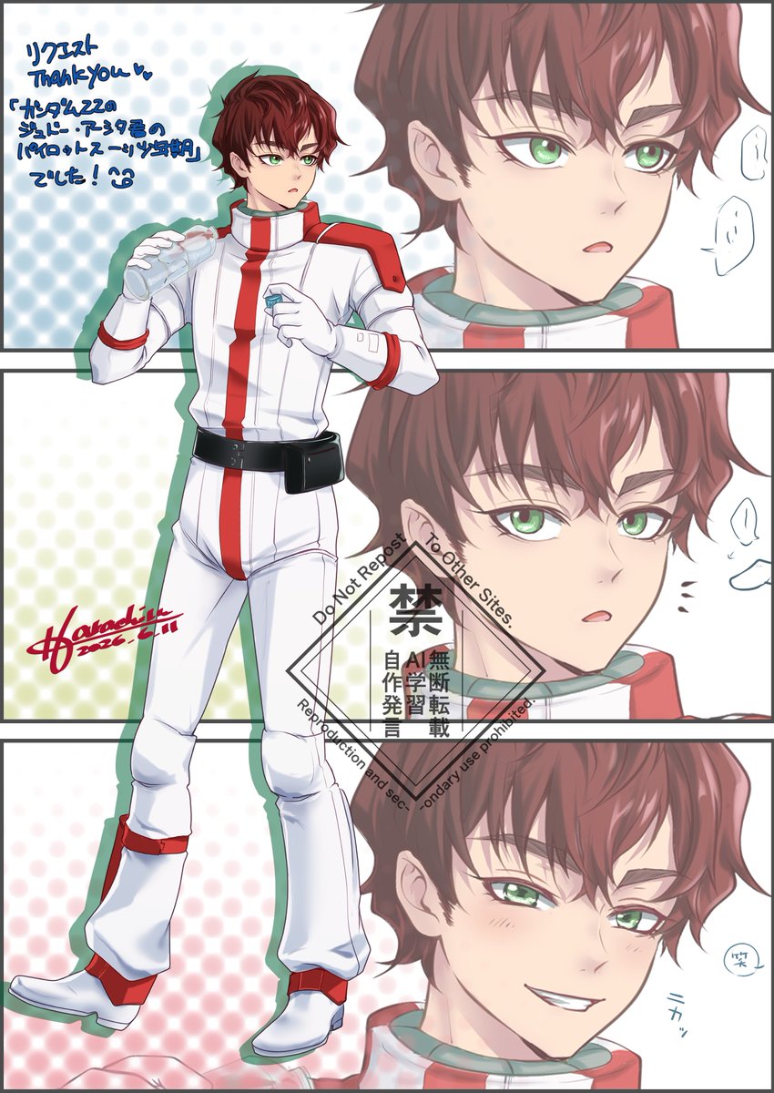 H_arachiru's tweet photo. 今週だけ一日一絵（4/5）
『ガンダムZ Zのジュドー・アーシタの少年期のパイスー！』のリクエストでした！笑い方はニコッよりニカッかなぁと思ってw
リクありがとうございました🌸 https://t.co/2eQvDUrsQu
