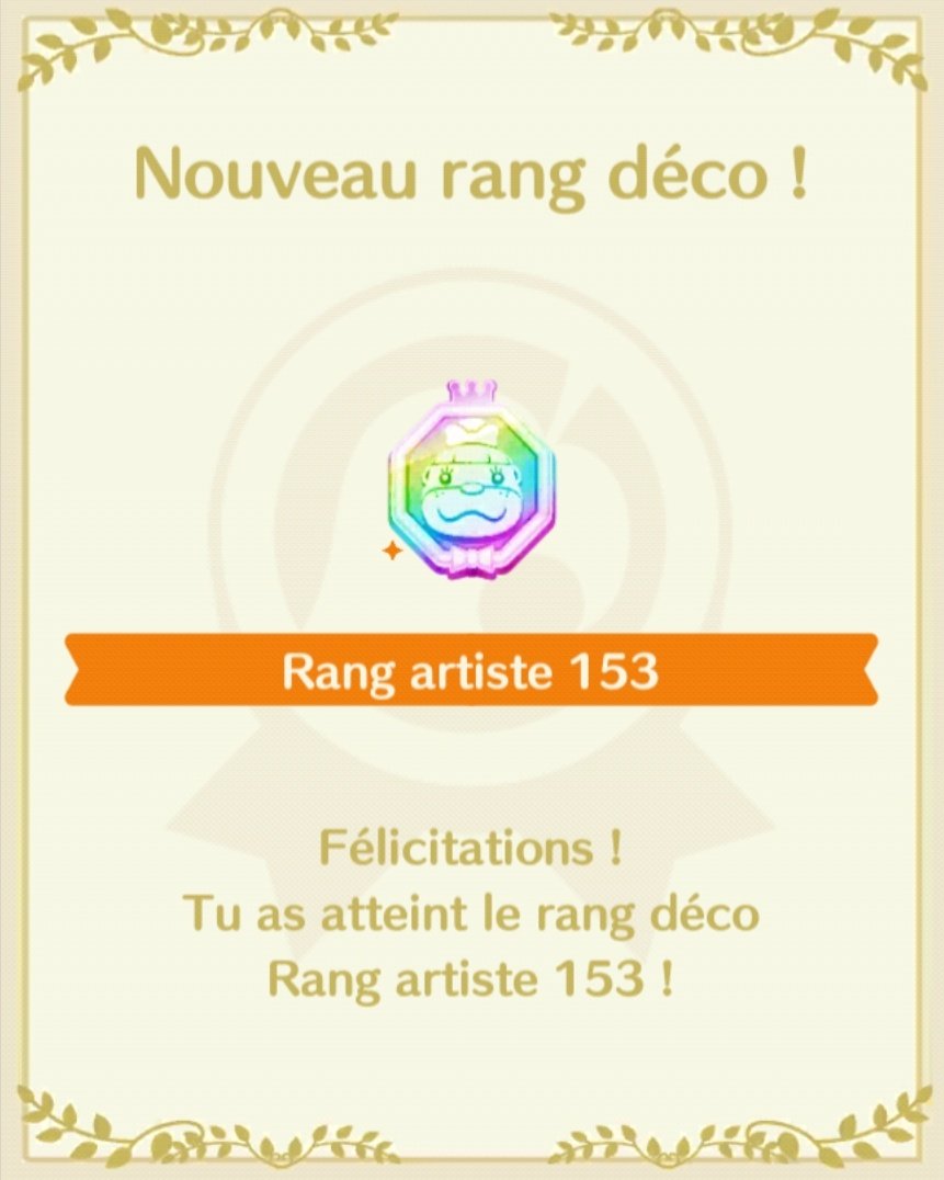 CLEO_ACNL's tweet photo. Rang artiste 153 🎉
#PocketCampComplete 
#AnimalCrossing https://t.co/lD0A5qFbMT