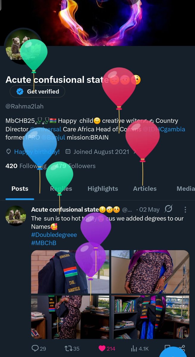 Rahma2lah's tweet photo. 🥰 got Baloons today
#say A prayer🥰 https://t.co/ljR7FFJpwC