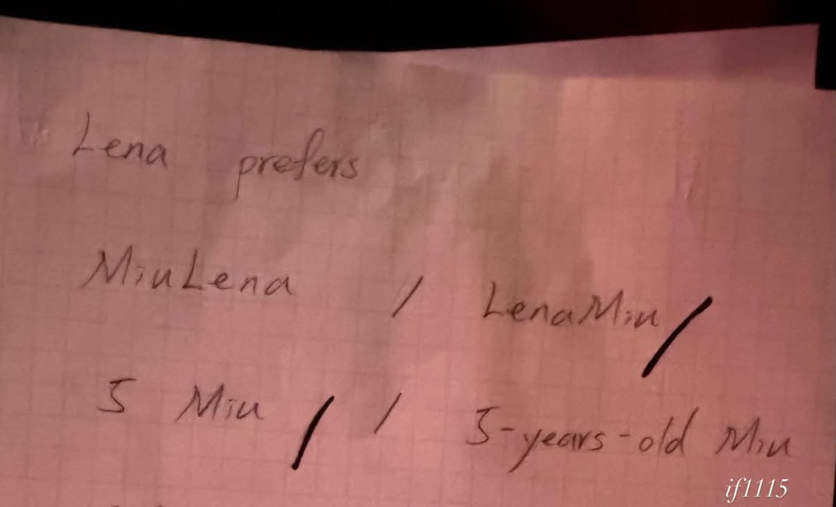 HiSandy_lolo's tweet photo. Btw, this was Lena’s answer👀
🗣️: 5 Miu or 5-year-old Miu
🦋: 5 Miu

©️:if1115 https://t.co/uYEuVcelcw