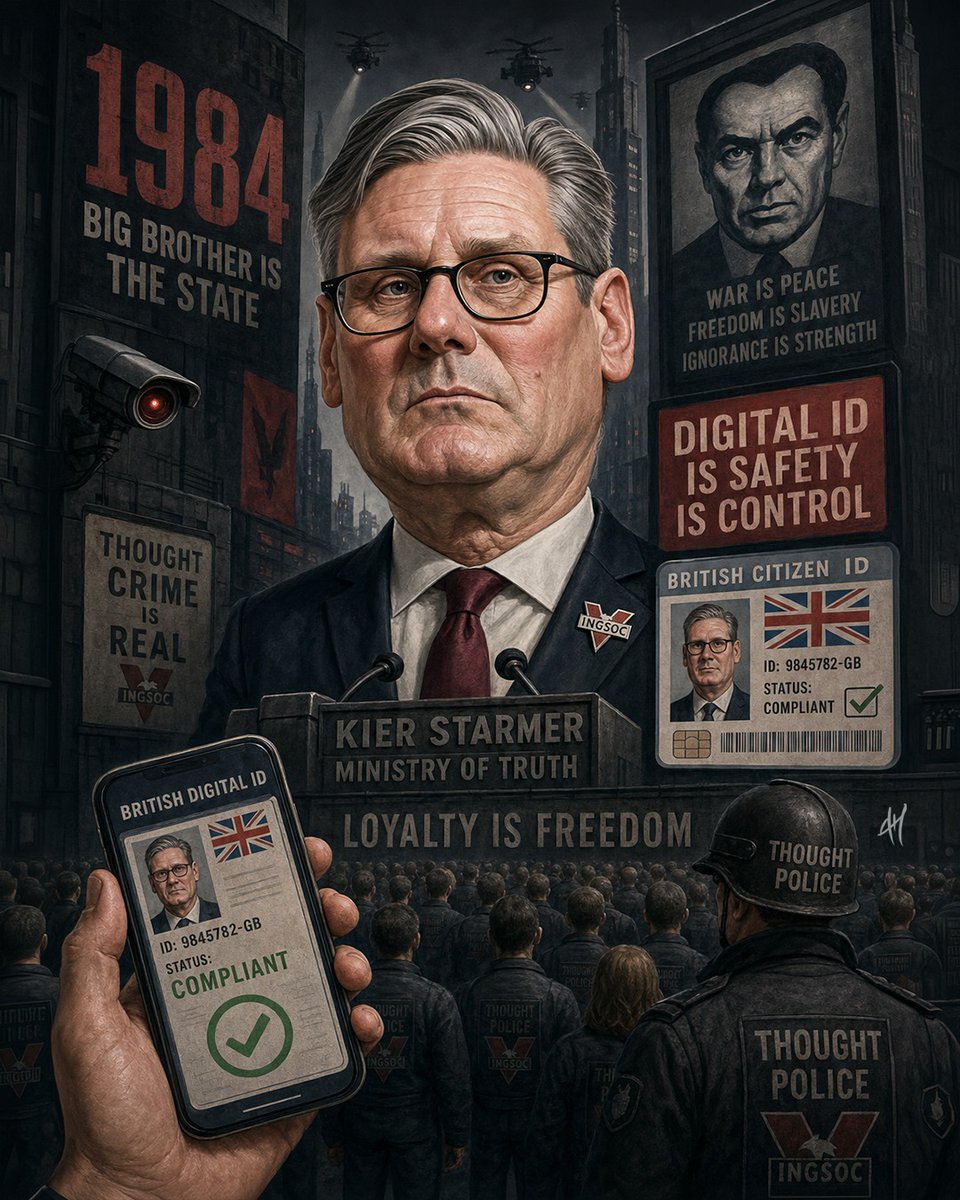 alec_maree's tweet photo. #uk #KierStarmer #dystopia #GeorgeOrwell #animalfarm https://t.co/O2oek8cZJ5