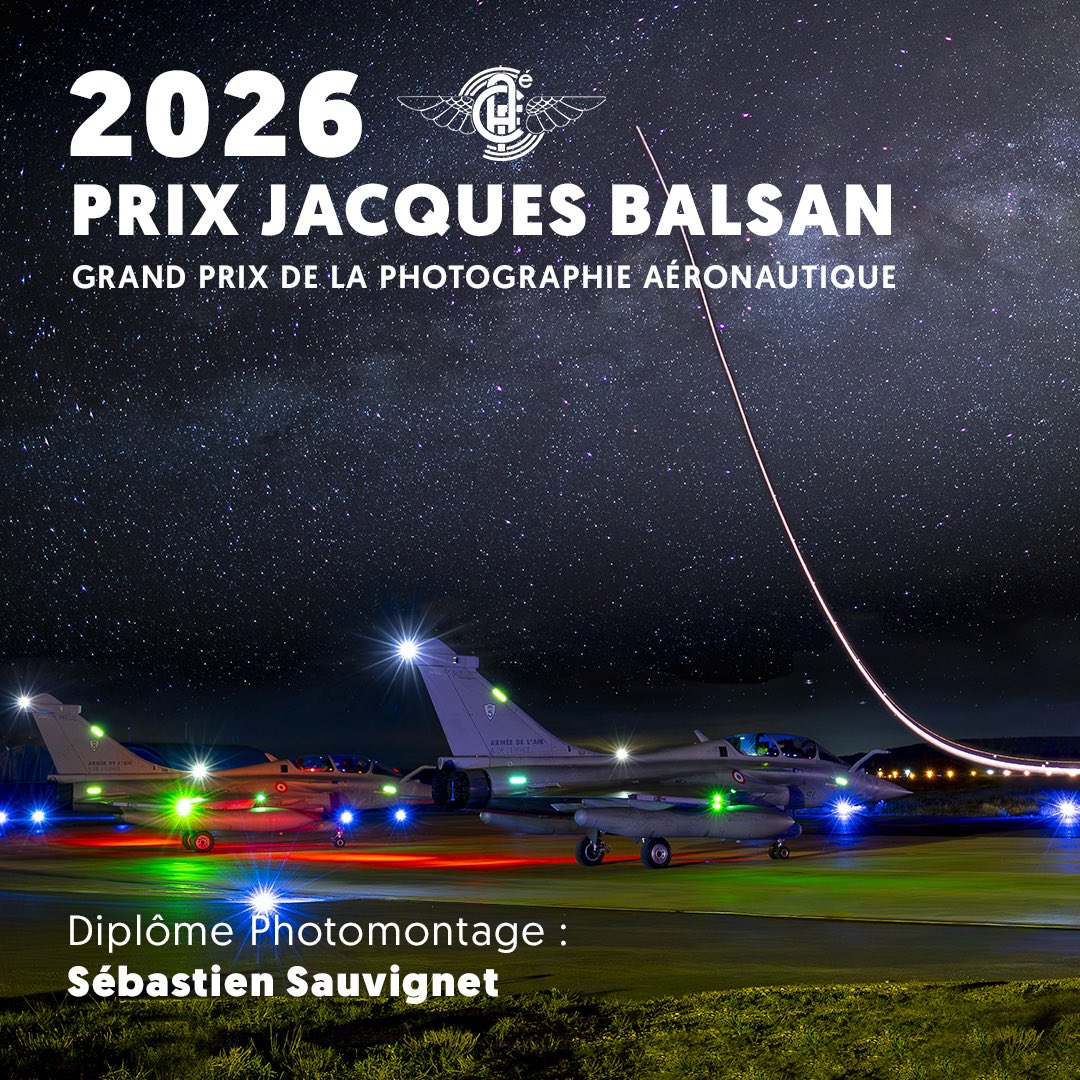 AeroclubFrance's tweet photo. Grand Prix de la photographie aéronautique Jacques Balsan 2026 
 
🎖️Les 3 diplômes 

Photomontage : Sébastien Sauvignet 
Photo Militaire : Julien Allard-Joly
Coup de Cœur de la commission HAL : Maddy Sébile

👏👏 https://t.co/bFylYuthpS