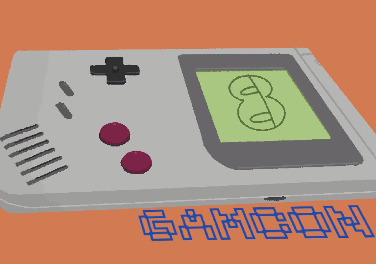 ktbmika's tweet photo. これはちゃんと描いたのにほぼ隠れて見えなくなったGAMEBOY(初代)です https://t.co/IeDERpSt6o