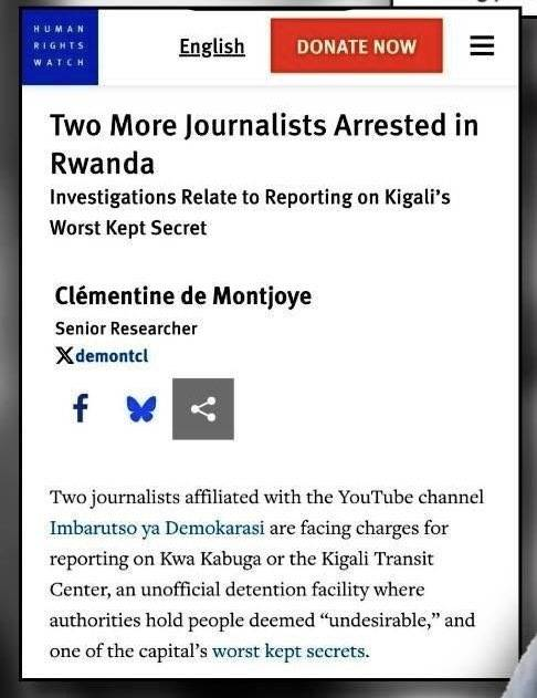 ShemaYolo's tweet photo. Not Human Rights Watch, but an anti-GoR group

▶️#HumanRightsWatch has, on various occasions, been perceived as targeting #Rwanda. the organization often relies on narratives and allegations originating from individuals associated with those who carried out the 1994 Genocide against the Tutsi and were later defeated by the RPF led by President #PaulKagame. #HRW frequently bases its reports on claims made by such individuals, as well as on narratives promoted by #Kinshasa regime, and then amplifies these allegations through its widely visible platforms. As a result, critics contend that the organization does not consistently operate in the spirit of defending human rights, but rather pursues interests tied to the narratives it chooses to promote.

▶️Over the past 32 years under President Paul Kagame's leadership, Rwanda has undergone significant transformation and has often been recognized for advances in human development, social welfare, and efforts to promote equal opportunities for all citizens regardless of background. Observers point to the contrast with previous decades, when state policies favored certain groups over others. the progress made by ordinary Rwandans is evident, yet HRW overlooks these achievements and instead focuses on allegations advanced by critics of the Rwandan government, including claims that the country is governed through repression and violence. From this perspective, organizations such as #HRW should operate with greater transparency and impartiality rather than, as critics argue, benefiting from the dissemination of unverified or misleading information. @hrw @hrw_fr
@Bolopion @KenRoth @POTUS @fatshi13 @freyntje