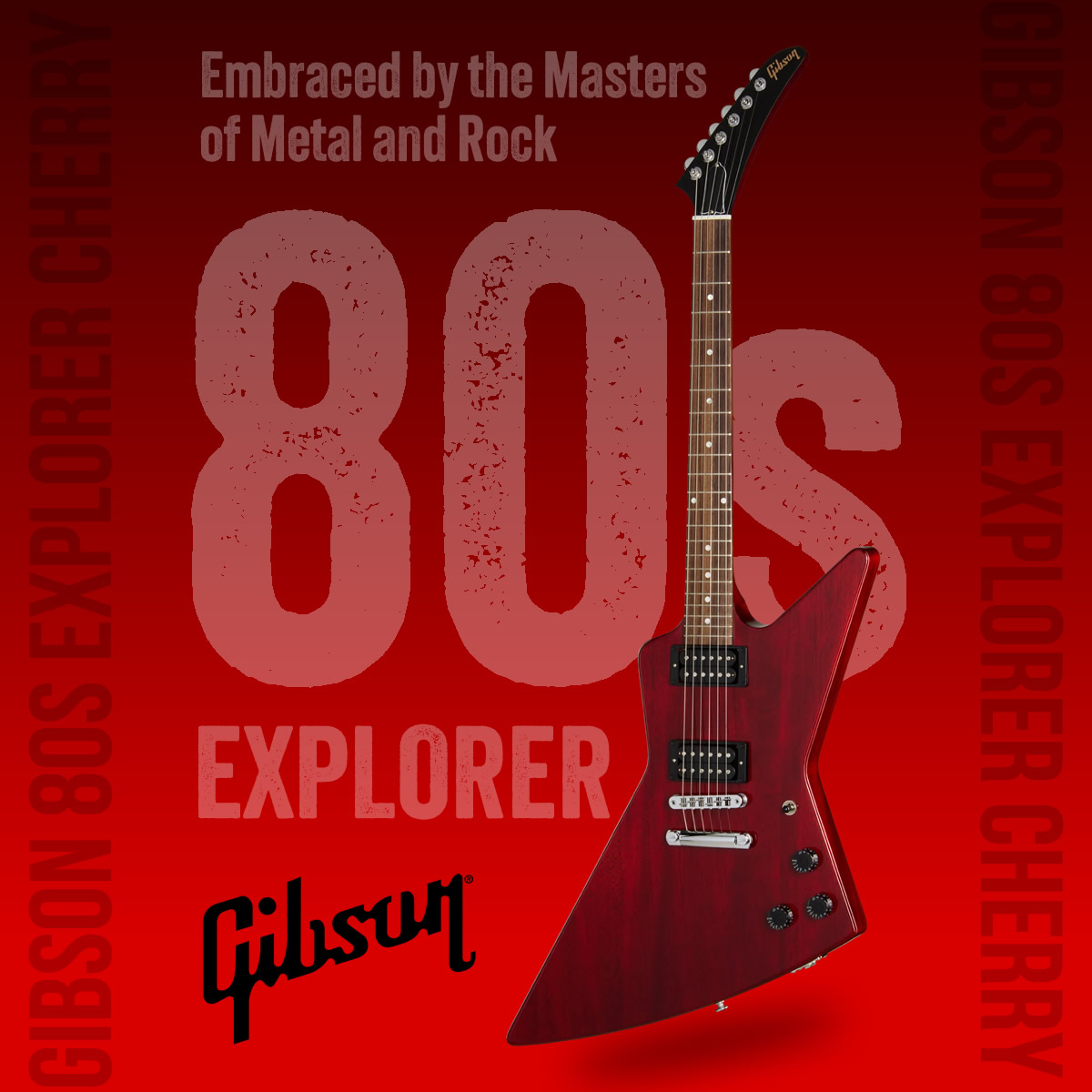 Sparkplugtokyo's tweet photo. 本家ギブソンによる 1980s スタイル・エクスプローラー「Gibson 80s Explorer」！ピックガードを廃した精悍なルックスが、80s HR/HMの情熱を蘇らせる「熱い🔥」1本です！

👇商品ページはコチラ👇
https://t.co/Qp8ZKoyOs1

／
こちらの「80s Explorer」は、1984年の人気モデルをベースにしています。マホガニー・ネックのスリムテーパーとローズウッド指板を採用し、未来的シェイプのマホガニー・ボディには、当時のモデル特有のファットなサウンドと豊かなサスティーンを忠実に再現した新しい80s Tributeピックアップを搭載しています。
＼

#Gibson #ギブソン #Explorer #エクスプローラー #エレキギター