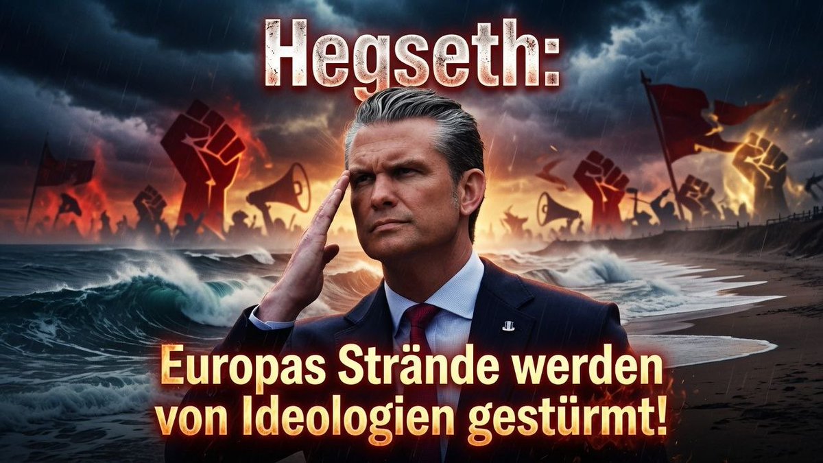 Pfeffer7373's tweet photo. Hegseth: Europas Strände werden von Ideologien gestürmt! 🛡️🌊

Der amerikanische Verteidigungsminister Pete Hegseth kritisierte die Migration in Europa als Invasion. Strände in Spanien, Italien, Griechenland und Bulgarien würden von Booten gestürmt. Er fragte, wann die Hauptstädte handeln oder ob es schon zu spät sei. Hegseth forderte mehr Stärke von den Verbündeten.

Quelle: 
https://t.co/SCwDgXJwIk

Kanal folgen:
🔥 https://t.co/109pdW3BQy