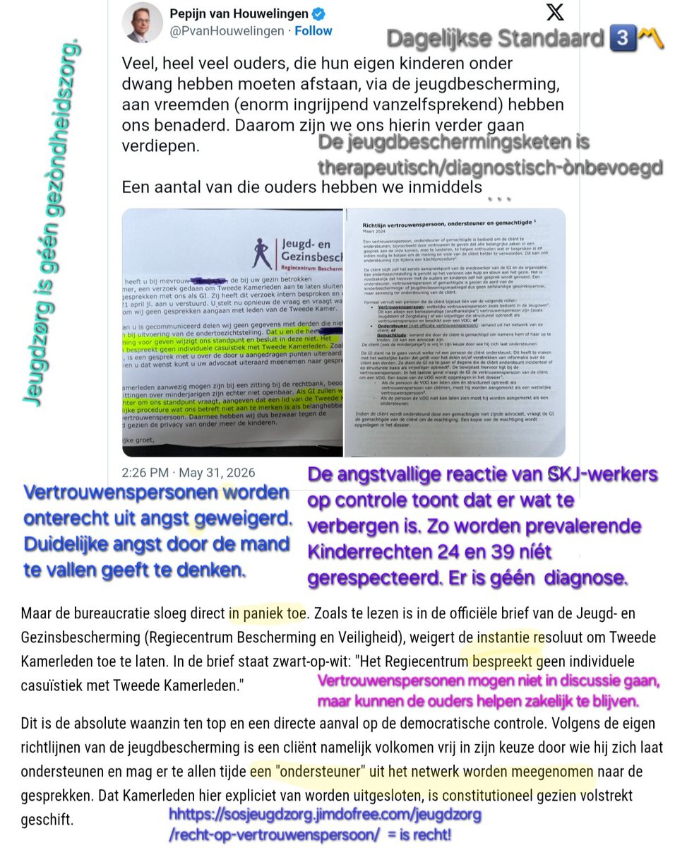 TjStrubbe's tweet photo. @SiaTeresaB @miepjev Liet de documentaire in proportionaliteit zien hoe het gesteld is met de @VVD, @D66, @cdavandaag, @PvdA t.o.v. FvD? 
Zo niet, dan is het polariserende framing, want wie is werkelijk schoon van machtlustigen?
Deden CDAVVĐ66PvdA wat aan de #Jeugdzørgschandalen die kinderen schaden? https://t.co/WPyEGKVAde