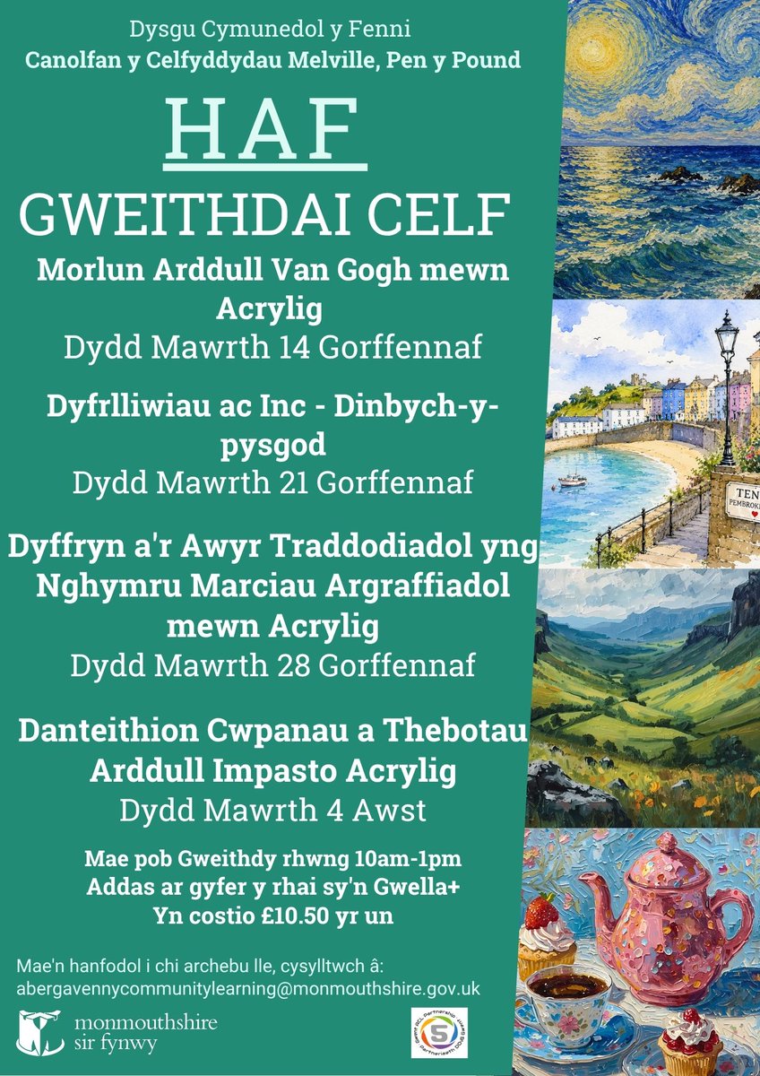 MonHubs's tweet photo. Gweithdai Celf yn Dod i'r Fenni'r Haf hwn!🎨 🧑‍🎨 🌞

Art Workshops Coming to Abergavenny this Summer! 🎨 🧑‍🎨 🌞 https://t.co/UCO2fCuBWV