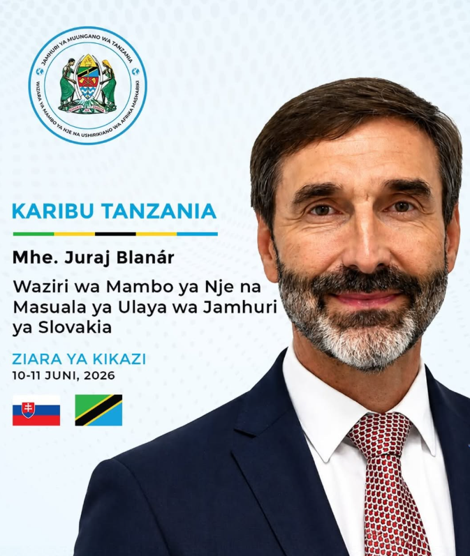 RashdaZunde's tweet photo. Ziara ya Waziri wa Mambo ya Nje na Masuala ya Ulaya wa Jamhuri ya Slovakia, Mhe. Juraj Blanár nchini Tanzania.

▶️ Ziara hii inalenga kuimarisha ushirikiano katika sekta mbalimbali ikiwemo utalii, elimu, programu za ufadhili wa masomo, usalama wa mtandao, biashara na uwekezaji. https://t.co/MpARpWhaKc