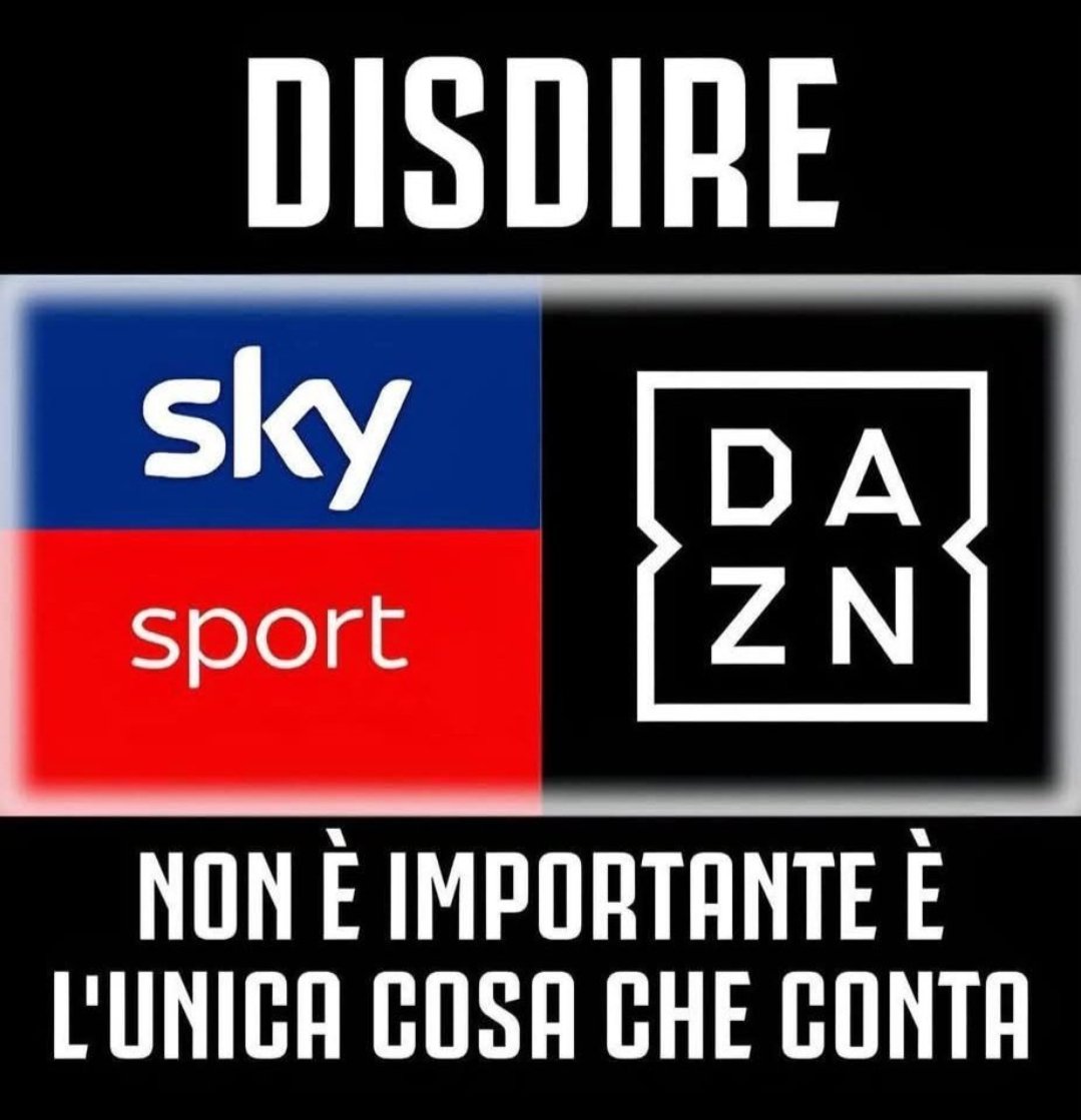 STesta31531's tweet photo. #disdettaDaznSky 
Dopo l'ultima vicenda sulle squalifiche dei tifosi in trasferta #juventus e #Torino mentre l #inter solo una carezza x il petardo 🧨 al portiere Audero,
Finché ci saranno i stessi fossili nel calcio ⚽🇮🇹 #Figc #aia #legacalcio #serieA ecc..l'unica cosa da fare; https://t.co/96SKFFz28l