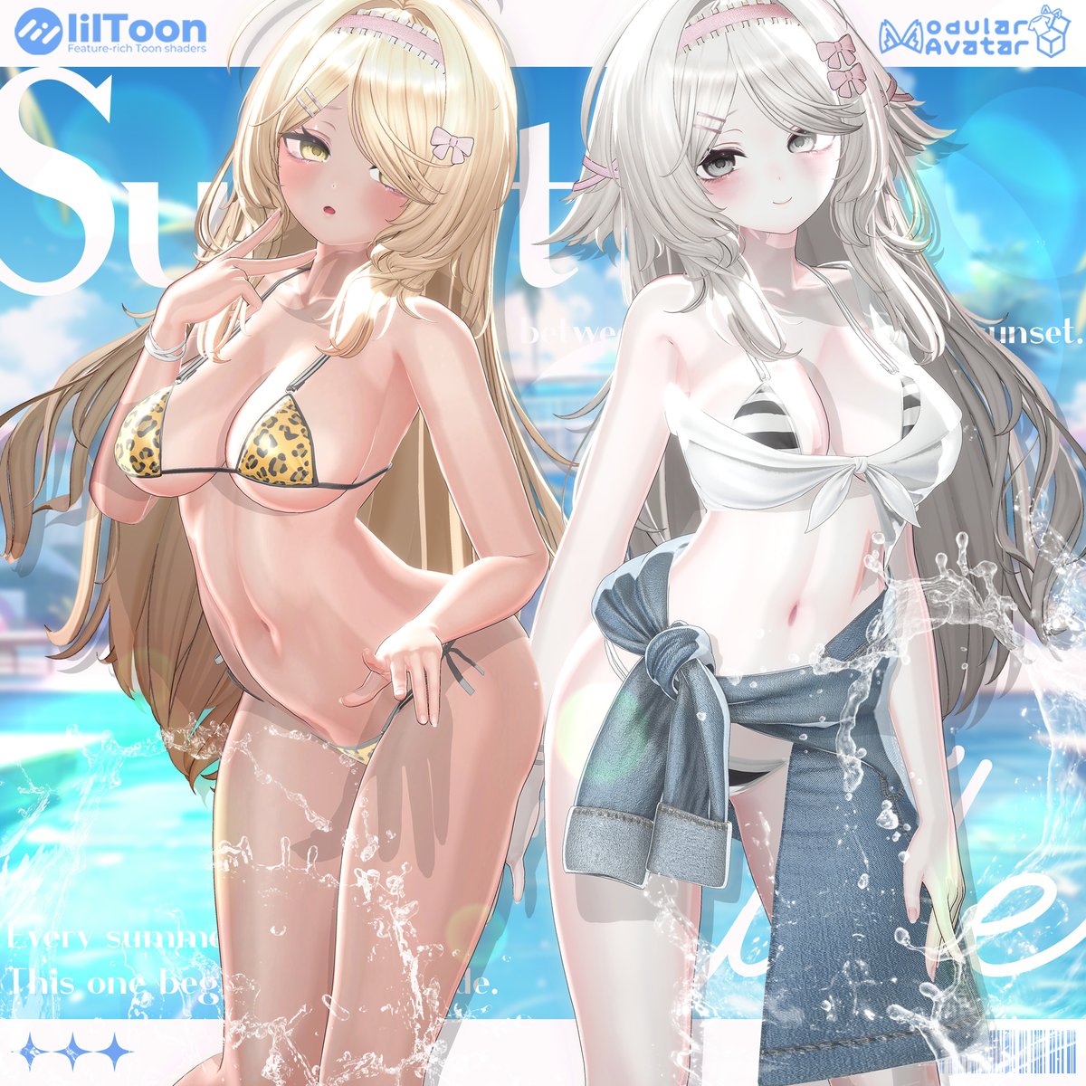 rumicloset's tweet photo. 🌊『Sunlit Tide』 🌊

✨発売記念✨
【OneDay SALE】 
⏰6/11(木) 17:00 ～ 6/12(金) 18:00 
単品：1,200円 → 490円 
フルパック：2,400円 → 980円  

【通常SALE】 
⏰6/12(金) 18:00 ～ 6/17(水) 18:00 
単品：1,200円 → 800円 
フルパック：2,400円 → 1,600円

🎁 Follow ＆ RTキャンペーン開催中 
抽選で5名様にプレゼントいたします。 
🗓️2026/6/17 18:00まで

🌊『Sunlit Tide』 🌊

✨발매기념✨
【OneDay SALE】
⏰6/11(목) 17:00 ～ 6/12(금) 18:00
단품：1,200円 → 490円
풀패키지：2,400円 → 980円

【일반SALE】
⏰6/12(금) 18:00 ～ 6/17(수) 18:00
단품：1,200円 → 800円
풀패키지：2,400円 → 1,600円

🎁 팔로우 & 리트윗 캠페인 개최 중 
추첨을 통해 5분께 선물로 드립니다.
🗓️2026/6/17 18:00까지

https://t.co/7SGylaDjjQ
#VRC #VRChat #BOOTH #3D衣装