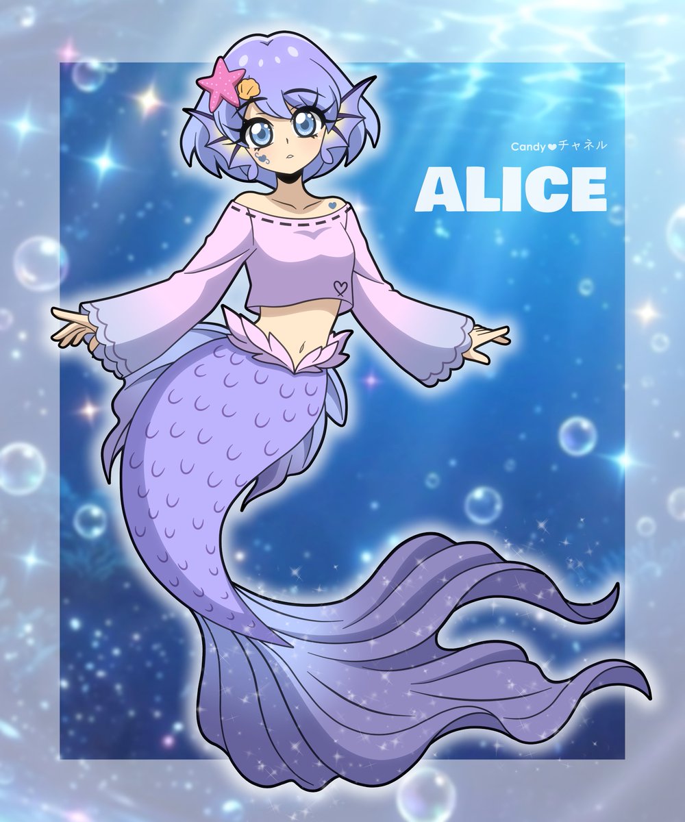 CandyChanneru's tweet photo. Mi sirenita adoptada Alice 💜
.
.
#digitalart #animegirl #kawaii #mermaid https://t.co/oKaheroE6G