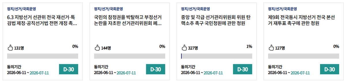 psyche5042's tweet photo. 🔥신규 청원🔥

2026-06-11 ~ 2026-07-11

1. 전자투표 도입 반대 및 CBDC 도입 국민 공론화 촉구에 관한 청원
https://t.co/PzlGr2iBKc

2. 공권력 집행의 투명성 확보를 위한 경찰관의 집무 중 안면 가림(마스크·선글라스) 금지 및 책임 있는 복무 규정 마련에 관한 청원
https://t.co/nb30gY3LfY

3. 6.3 지방선거 선관위 전국 재선거·특검법 제정·공직선거법 전면 개정 촉구에 관한 청원
https://t.co/HHBFCYimlW

4. 국민의 참정권을 박탈하고 부정선거 논란을 자초한 선거관리위원회 폐지에 관한 청원
https://t.co/WVrE7YXMxQ

5. 중앙 및 각급 선거관리위원회 위원 탄핵소추 촉구 국민청원에 관한 청원
https://t.co/1ASHxJtDpn

6. 제9회 전국동시 지방선거 전국 본선거 재투표 촉구에 관한 청원
https://t.co/UoLvMv9hh2
