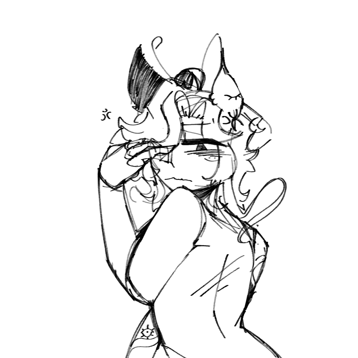 MossMuffins's tweet photo. Head ache doodle https://t.co/5CXoQCjGlE