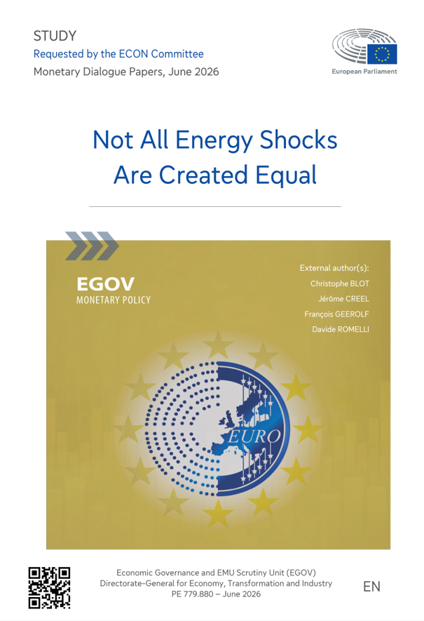 int_mon_econ's tweet photo. Highly relevant!

"Not All Energy Shocks Are Created Equal" by Christophe Blot Jérôme Creel, François Geerolf, and Davide Romelli.

"The inflation surge of 2022–2023, and the risk of recurrence following the outbreak of conflict in the Middle East in early 2026, raises fundamental questions about the appropriate monetary policy response to supply-driven inflation. We examine the anatomy of both inflationary episodes, the challenges in distinguishing between supply and demand shocks in real time, the adequacy of the ECB's response to the 2022–2023 energy crisis, and the lessons that can be drawn for responding to the current inflationary pressures."

https://t.co/ctqQMEtghW