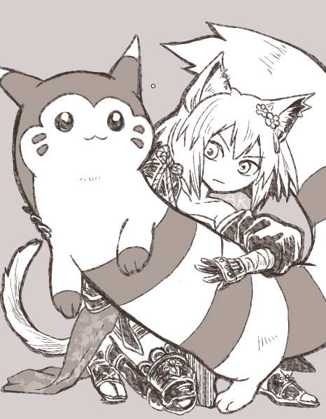 kazaki_A's tweet photo. オオタチを携えるシオウ（思い浮かんだことを軽率に描く…） https://t.co/XOUewJXblU