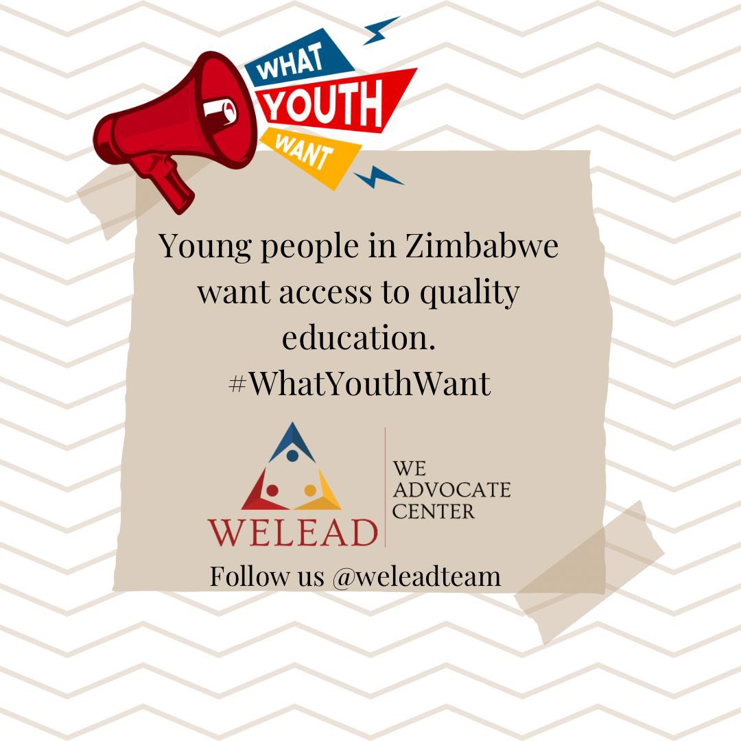 MuvheyiCalvin's tweet photo. Education is a necessity for everyone in Zimbabwe. Better facilities and conditions will guarantee us better education 
#WhatYouthWant
#WhatYouthWant
#WhatYouthWant
#WELEADAfrica
#WELEADAfrica
#WELEADAfrica
#WELEADAfrica https://t.co/TlXlAofLeO