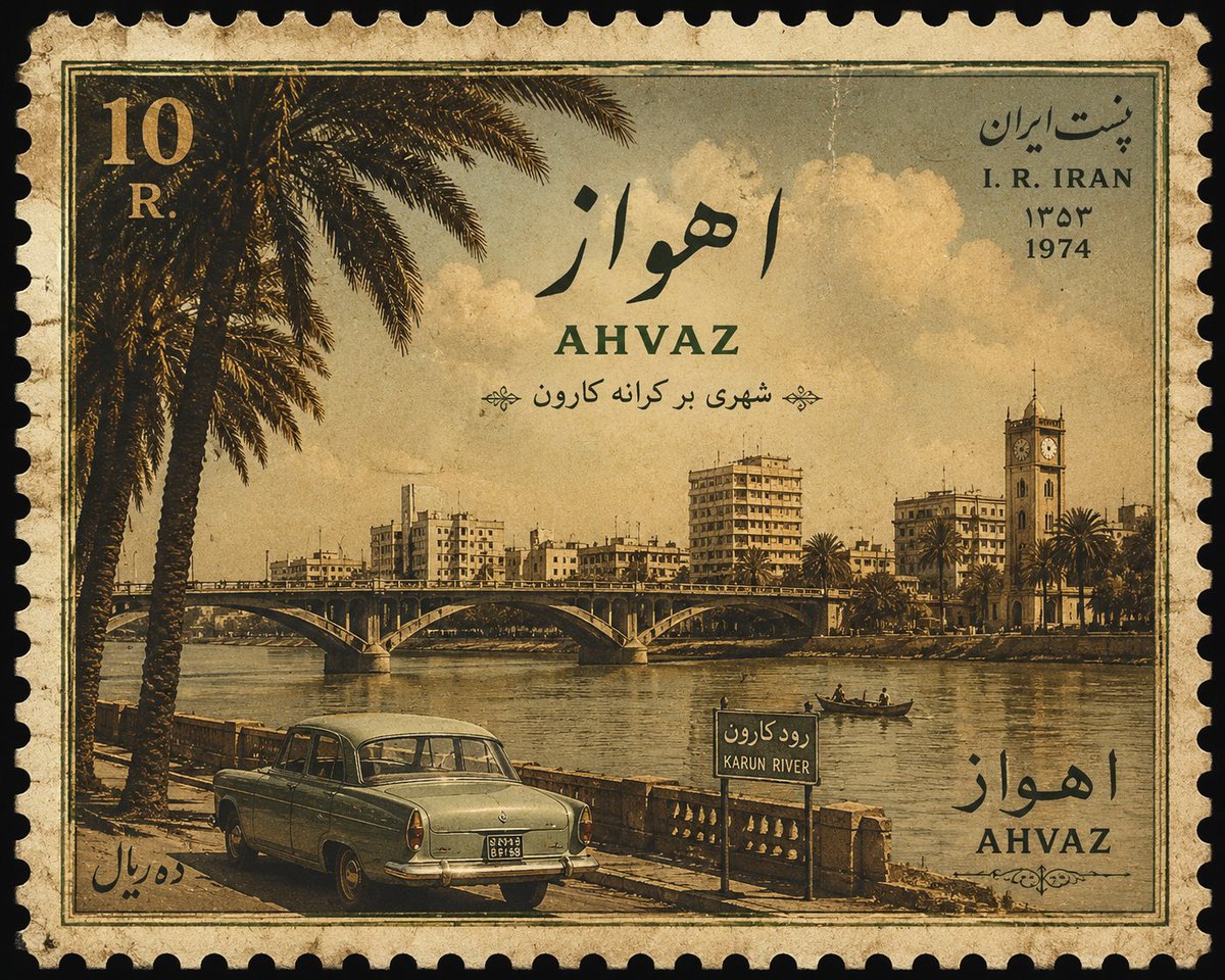 _kianoush's tweet photo. اینم تمبر اهواز با هوش مصنوعی https://t.co/AyocWpMXVp