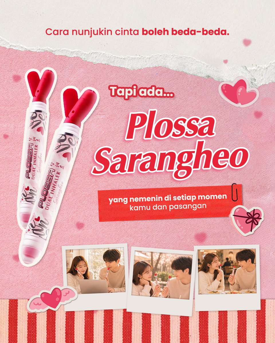 Plossa_id's tweet photo. Pastinya karena ada Plossa Sarangheo yang nemenin kamu di semua momen bareng pasangan! Siapa yang relate? Coba tulis di komen ya!

#Plossa #PlossaSarangheo #TwistDuluBiarSenang https://t.co/5CusK99vxD