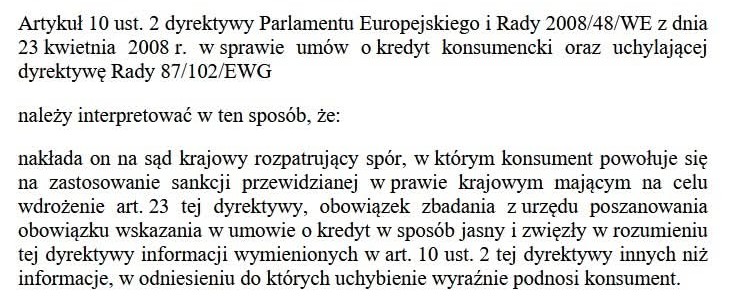 SysloPawel's tweet photo. Rzecznik Generalny TSUE w sprawie C-831/24:

Sąd krajowy powinien z urzędu zbadać czy umowa o kredyt konsumencki przedstawia,w sposób jasny i zwięzły, wszystkie informację wymagane przez dyrektywę 2008/48. 

Świetny kierunek!

@Wysmulek_Kar https://t.co/44HOwTREZW