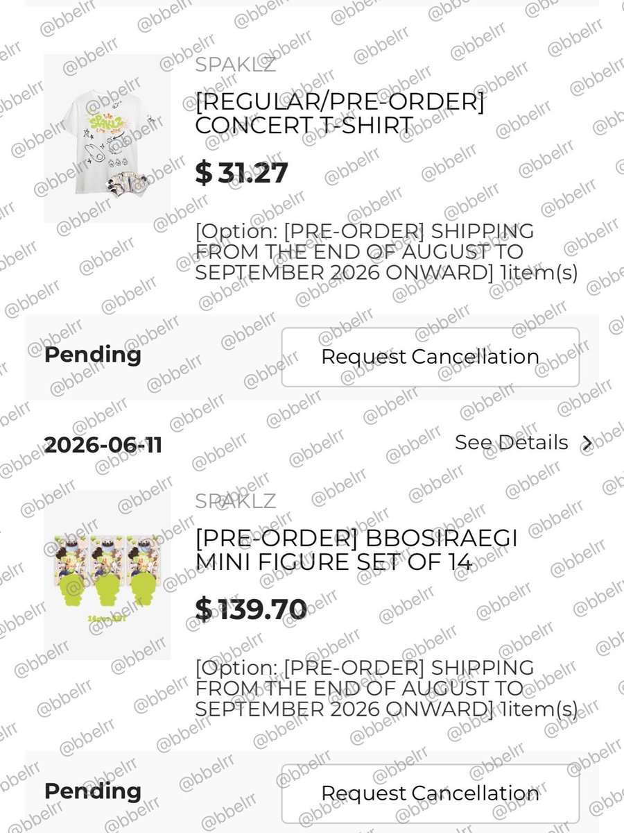 bbelrr's tweet photo. #bbzupdate

SPAKLZ
- CONCERT T-SHIRT
- BBOSIRAEGI MINI FIGURE

✅ กดเว็บเรียบร้อยค่ะ
⏰ เว็บแจ้งจัดส่ง ปลายเดือน8-9
✈️ ส่งกลับแอร์ : รอของถึงไทยประมาณ5-7วันหลังชิปตัดรอบส่งกลับ https://t.co/HCQ1A2fFRU