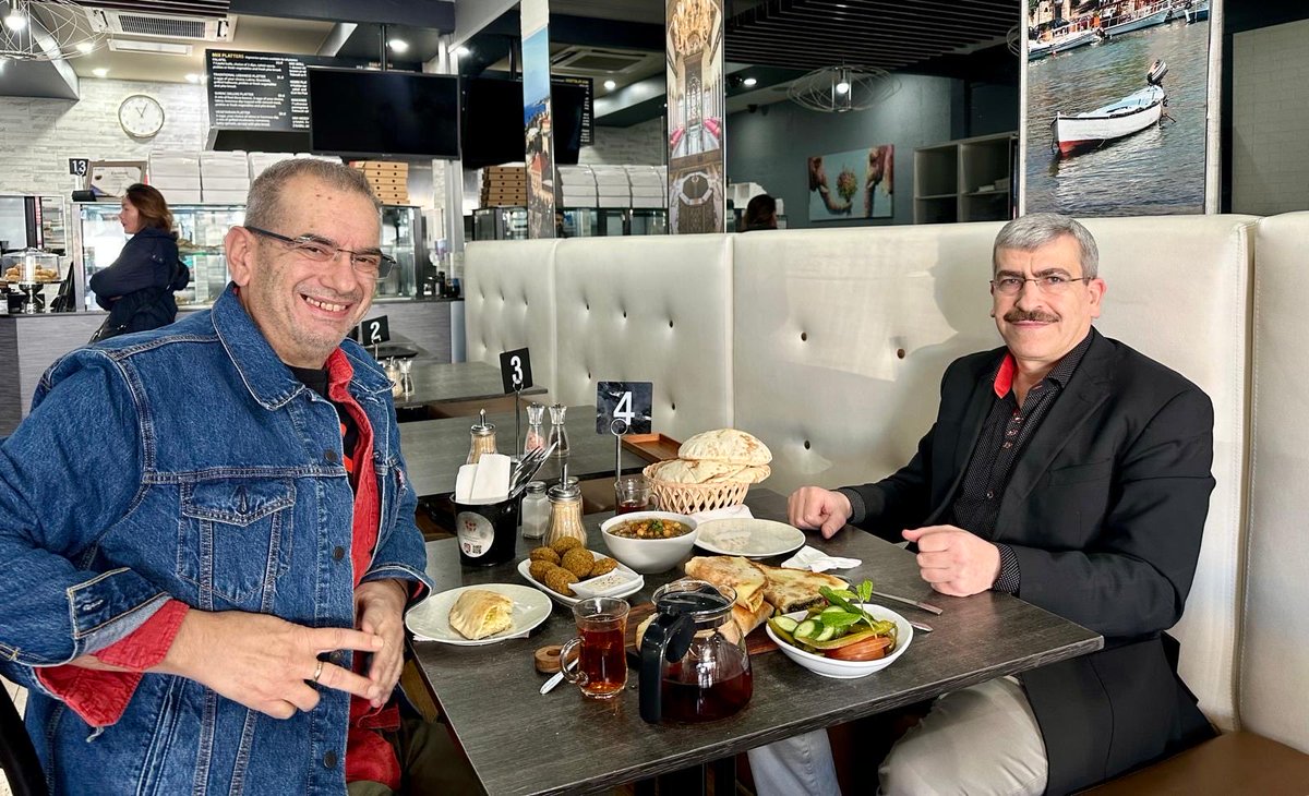 Kapecomm's tweet photo. breaking bread wutb Fawaz Chawk Editor in Chief of Al Wasat, a bilingual (Arabic and English) Islamic and multicultural magazine #multicultural #media https://t.co/duxq6BNI68