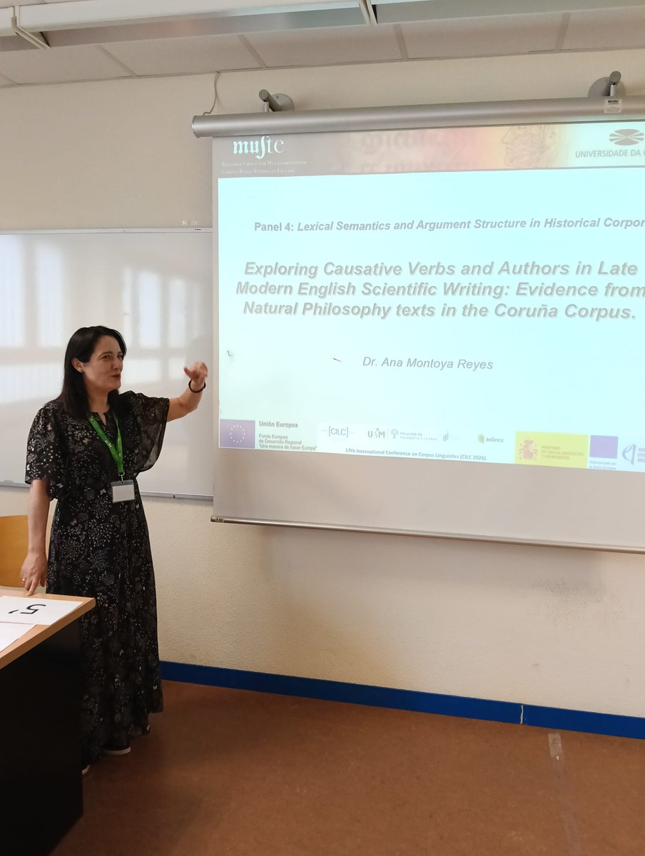 MuStE_UdC's tweet photo. Ana Montoya also presented her work on causative and inchoative verbs and Leída Maria Monaco her poster on Narrativity as Register Variation https://t.co/P3OuYGcgJj