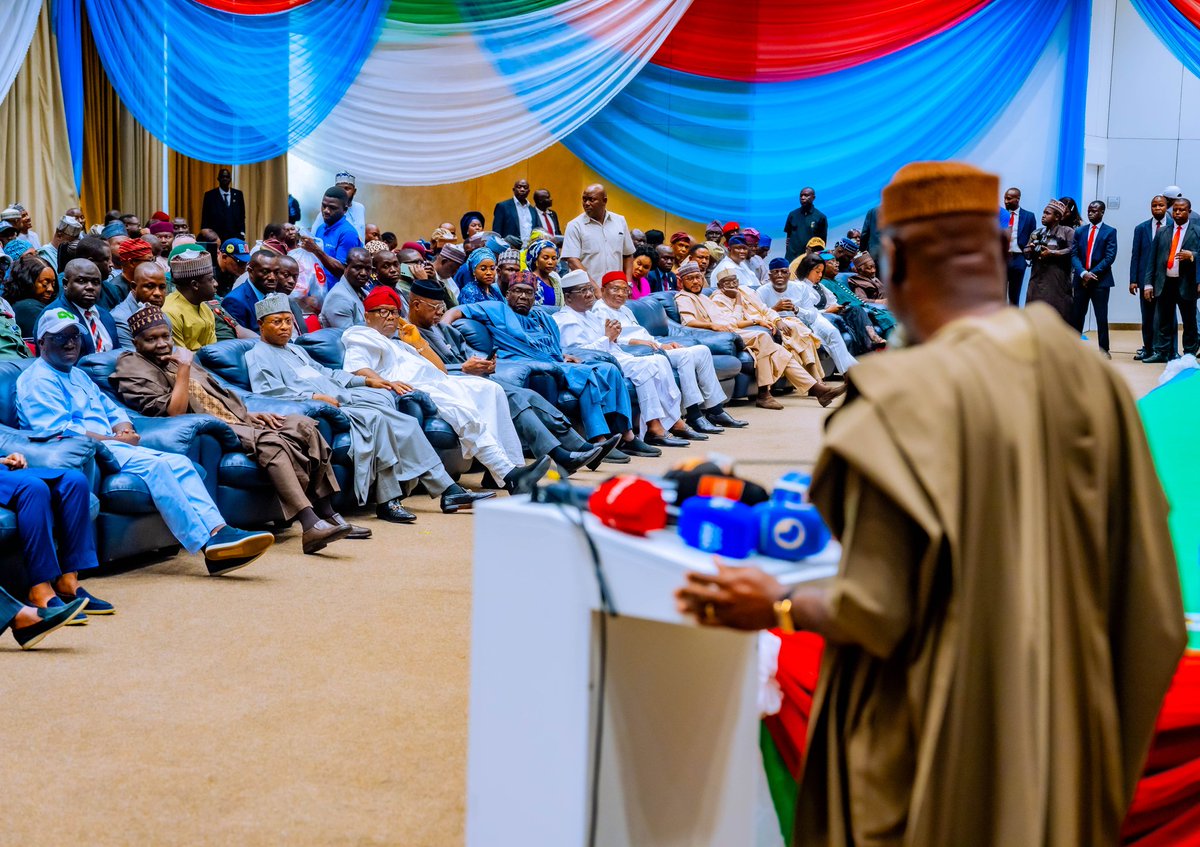 biodunaoyebanji's tweet photo. Yesterday in Abuja, the national leadership of the APC officially inaugurated our National Campaign Council. 
I am deeply honored by the heavy-weight support from exceptional leaders across Nigeria who are standing firmly with Ekiti.
​The National Chairman set a bold target of 500,000 votes. In Ekiti, we welcome big goals because our clear record of performance, transparency, and kept promises speaks for itself.
​This election is about establishing a historic precedent for back-to-back continuity. It is a shared mission to protect our free education, expand sustainable wealth, and defend the high standard of governance we have built together. 
Our structures are energized, our national allies are aligned, and we march forward with absolute confidence. Ekiti is ready.

​#TheBAOStandard #SustainedStability #HistoricContinuity #EkitiForward #APCUnited
